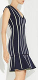 Striped Mini Bandage Dress - DESIGNER INSPIRED FASHIONS