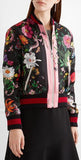 Printed Satin Bomber Jacket