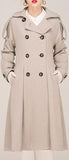 Twill Knee-Length Trench Coat