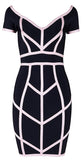 Off-the-Shoulder Stretchy Bodycon Mini Dress