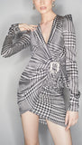 Herringbone Wrap Dress