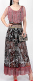 Embroidered Fringed Dress