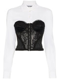 Long Sleeve Shirt with Lace Corset