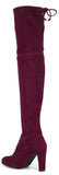 'Highland' Tall Suede Boots - ( Black, Grey, Wine Red, Beige ) - DESIGNER INSPIRED FASHIONS