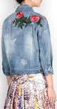 Embroidered Denim Distressed Jacket - DESIGNER INSPIRED FASHIONS