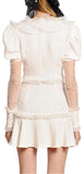 Cady Mini Dress with Lace Sleeves