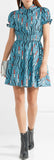 Smocked Printed Mini Dress