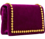 Broadway Velvet Mini Bag, Purple