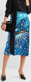 Sequin-Embellished Metallic Jacquard Midi Skirt