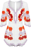 'Never Ever' Embroidered Romper - DESIGNER INSPIRED FASHIONS