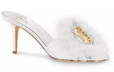 Maribou Trimmed Mules - Pink or White