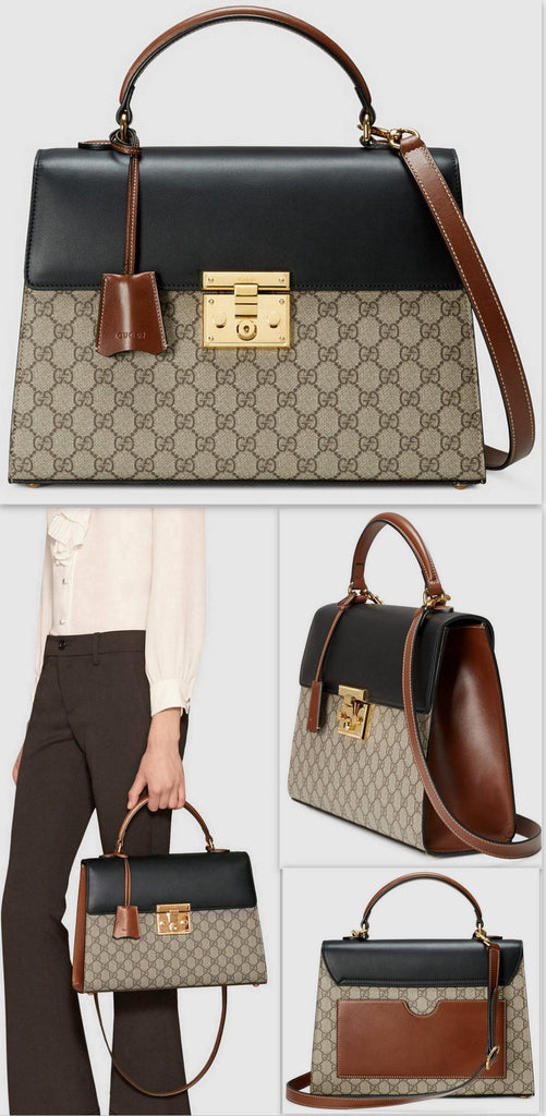GG Supreme Top-Handle Satchel Bag Beige - DESIGNER INSPIRED FASHIONS
