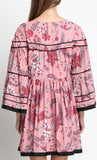 Floral-Print Pink Mini Tunic Dress *Limited Stock*