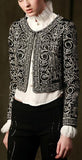 Embroidered Cropped Bolero Style Jacket in Black - DESIGNER INSPIRED FASHIONS