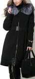 Full Fur Hooded Quilted Coat