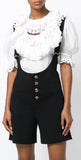 Ruffled Short-Sleeve Blouse