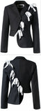 Bow-Embellished Asymmetric Jacket