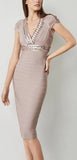 'Juliana' Geometric Sequin-Accent Dress | DESIGNER INSPIRED FASHIONS