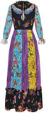 Embellished Printed Lace-Paneled Maxi Dress | DESIGNER INSPIRED FASHIONS