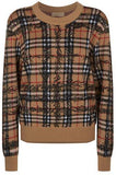 Scribble Check Printed Sweater