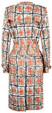 Scribble Check Trench Coat
