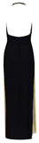 Metallic Fringed Halter-Neck Dress