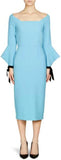 Flared Sleeve Dress, Light Blue
