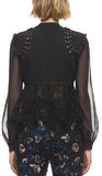 Lace Detail Top in Black - DESIGNER INSPIRED FASHIONS