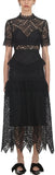 Abstract Triangle Lace Midi Dress