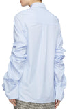 Crystal Ruched-Sleeve Shirt