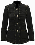 Embellished Single-Breasted Jacket - Black or White