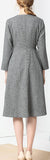 Floral-Embroidered Houndstooth Wrap Dress