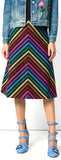Metallic Striped Knit Skirt