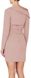 One-Shoulder Blazer-Dress, Pink | DESIGNER INSPIRED FASHIONS
