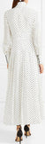 Pleated Polka-Dot Dress