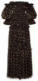 Off-the-Shoulder Polka Dot Gown