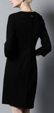 Black Short Dress with Yellow Embroidered Flowers - DESIGNER INSPIRED FASHIONS