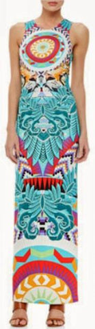 Fitted Column Jersey Silk Strapless Printed Long Dress - DESIGNER INSPIRED FASHIONS