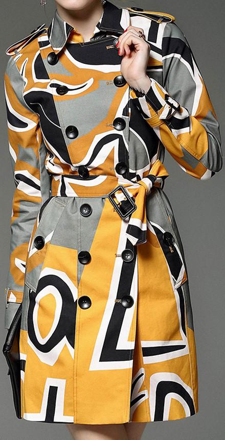 Book Cover Print Coat - DESIGNER INSPIRED FASHIONS