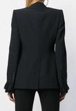 Lace-Trimmed Blazer, Black