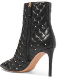 Rockstud Quilted Leather Ankle Boots