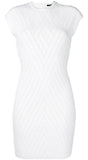 Chevron Knit Bodycon Dress, White or Black | DESIGNER INSPIRED FASHIONS