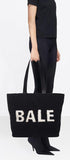 Tote M Shearling Bag, Black/White