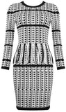 Fringed Jacquard Mini Dress