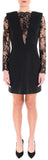 Black Lace Panel Mini Dress
