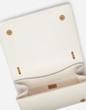 Girls Barocco Leather Shoulder Bag, White