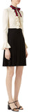 Ruffle-Front Pleated Jersey Dress
