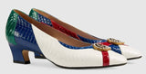Snakeskin Pump with Crystal Double G