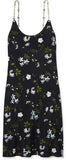 Chain-Embellished Embroidered Mini Dress