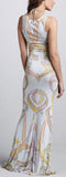 Long Printed Coverup Maxi Jersey Silk Tank Dress - DESIGNER INSPIRED FASHIONS
